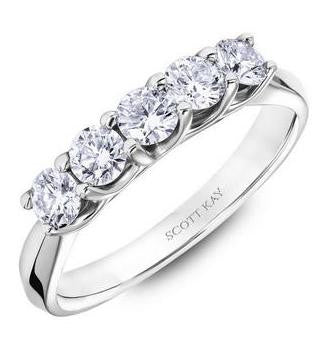 5 Stone Diamond Anniversary Band - Scott Kay