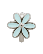 Light Blue Enamel Flower - Endless Jewelry Sterling Silver Charm 41155-5